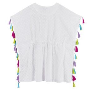 Andy & Evan Girls Cotton Eyelet Cover-Up with Tassels Size 8 NEW MSRP $48